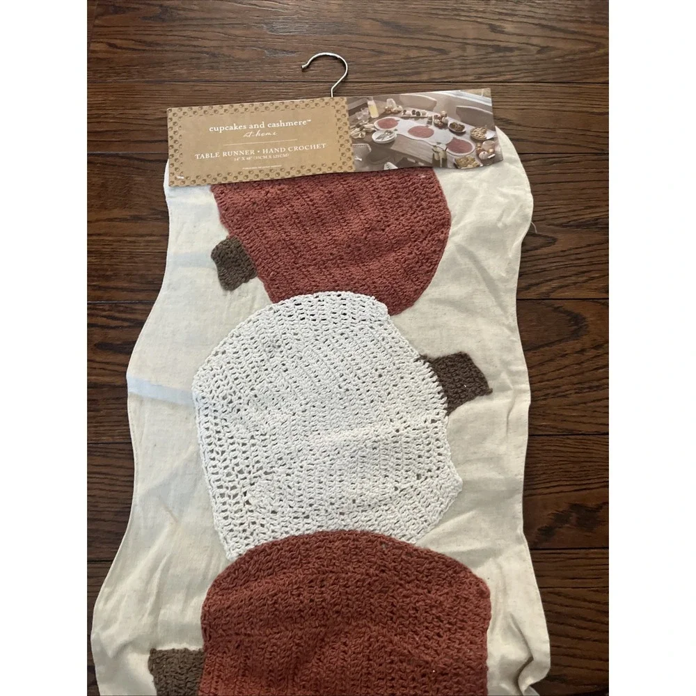 Table Runner Hand Crochet By Cupcake And Cashmere At Home- Pumpkin 14